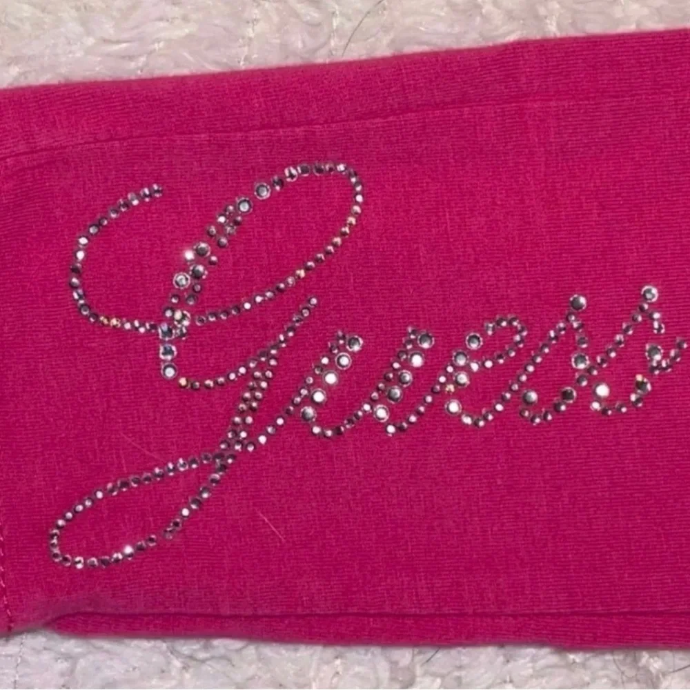 💞 Little Girls Size 4 Pink GUESS Rhinestone Leggings